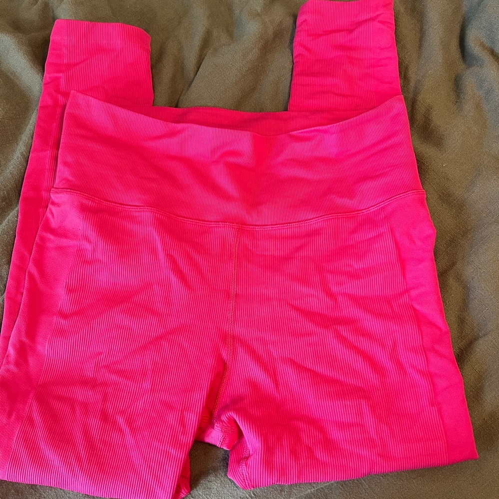 Full length hot pink leggings- brand new.